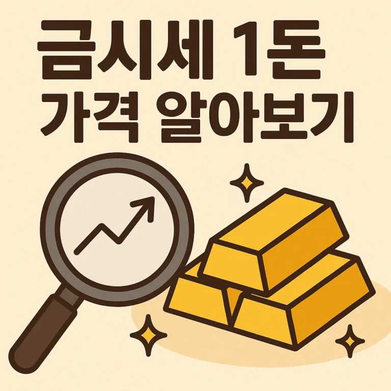 금시세 1돈 가격 알아보기