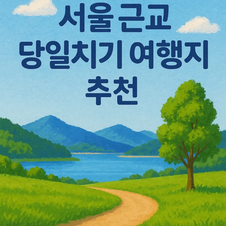 서울 근교 당일치기 관련 이미지