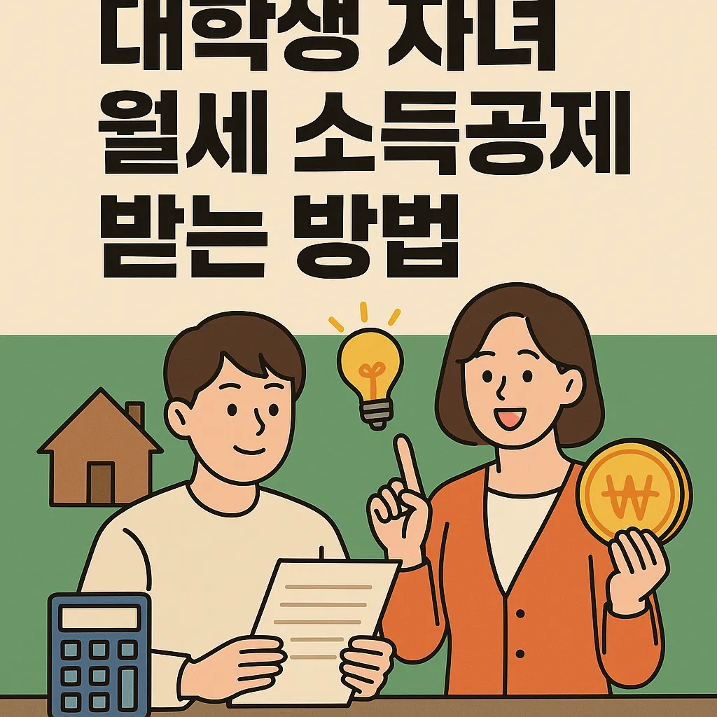 대학생 자녀 월세 소득공제